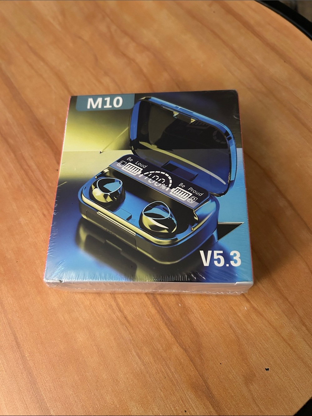 M10 V5.3 True Wireless Earbuds Charging Case - Blue Box